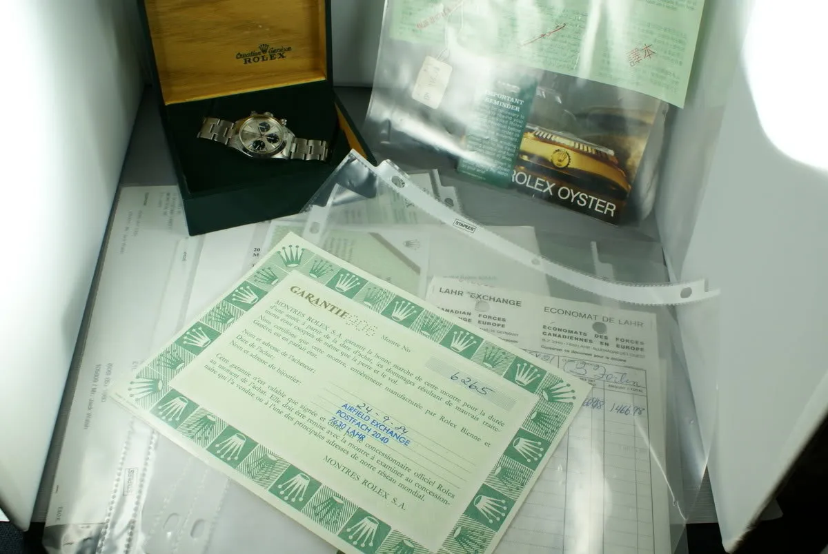 Rolex Daytona 6265 with Box and LOTS of papers