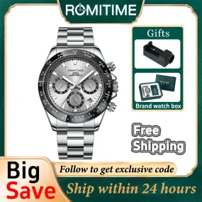 ROMITIME Luxury Men's Luminous Waterproof Quartz Watch - Stylish & Durable