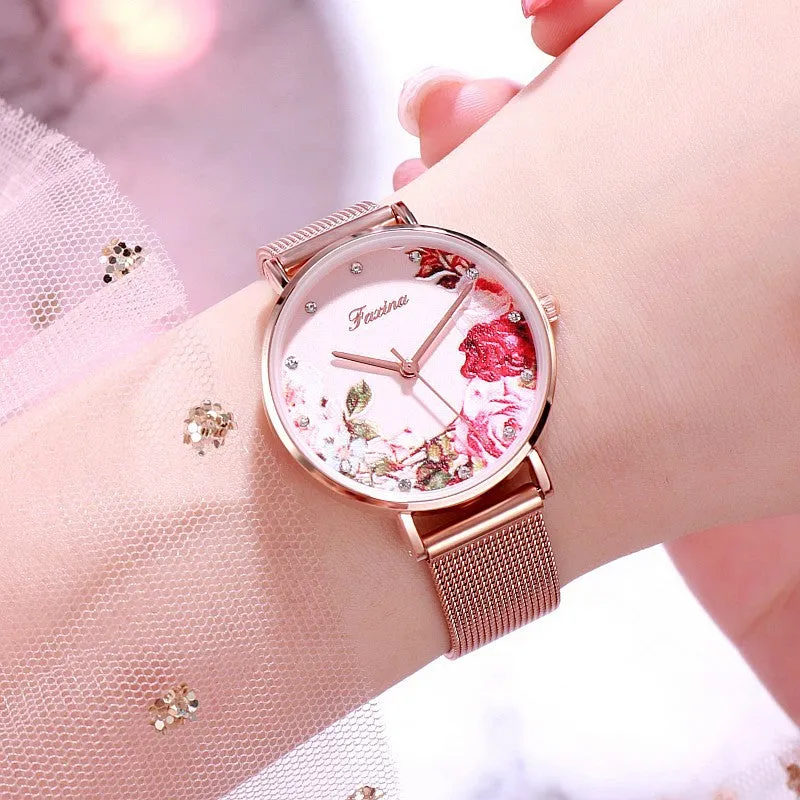 Rose&Penoy Flower Dial Women's Watch