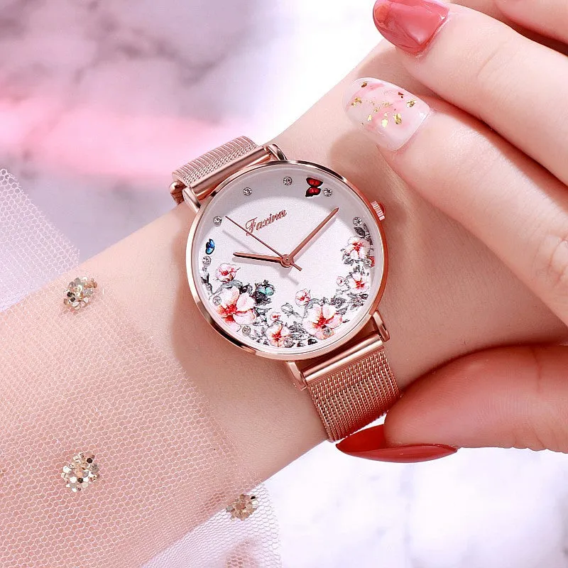 Rose&Penoy Flower Dial Women's Watch