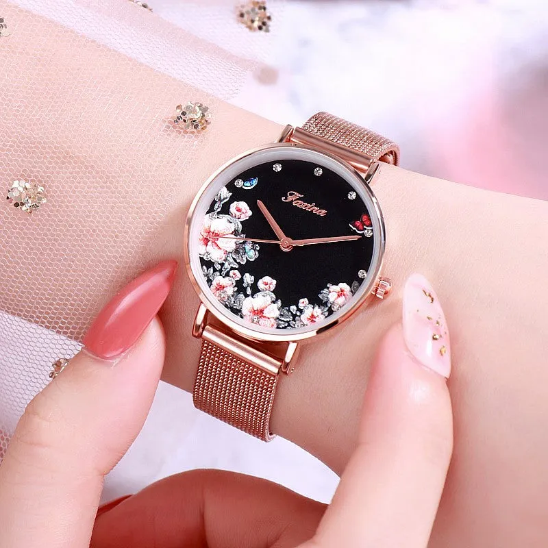 Rose&Penoy Flower Dial Women's Watch