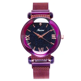 Round Dial Irregular Mirror Women's Watch