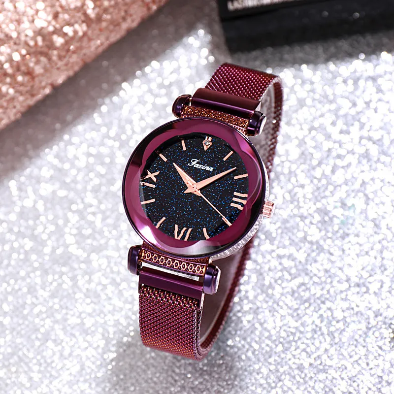 Round Dial Irregular Mirror Women's Watch