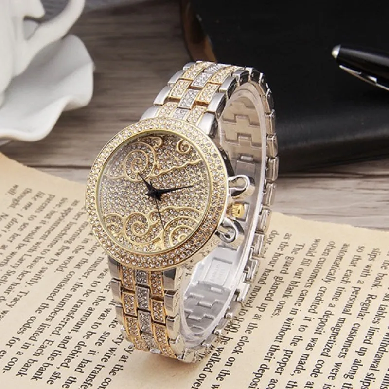 Round Dial Steel Strap Women's Watch