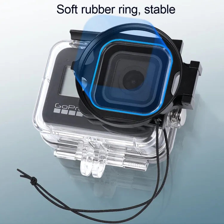 RUIGPRO for GoPro HERO8 58mm Filter Adapter Ring   Waterproof Case with Lens Cap