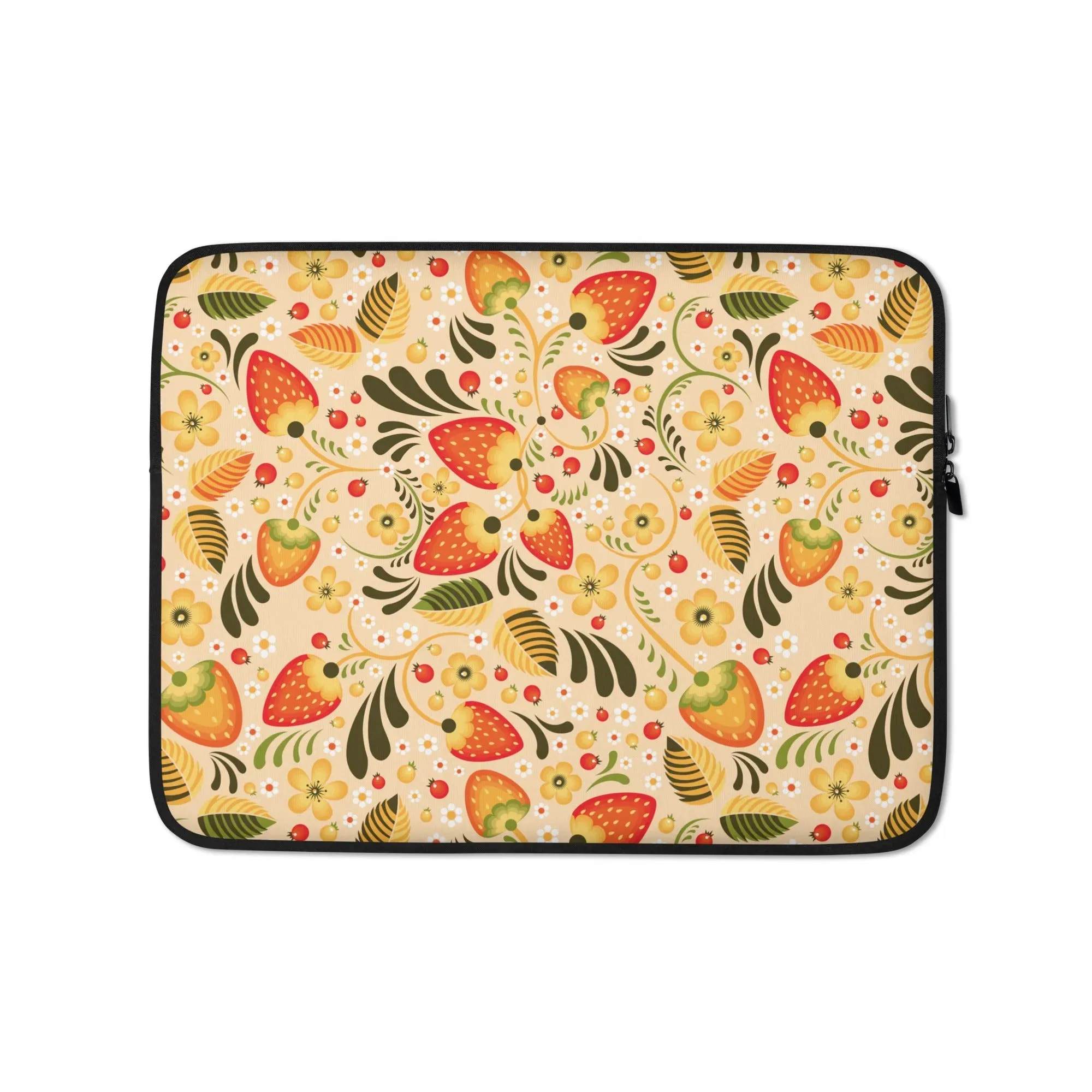 Russian Beige Khokhloma Laptop Case