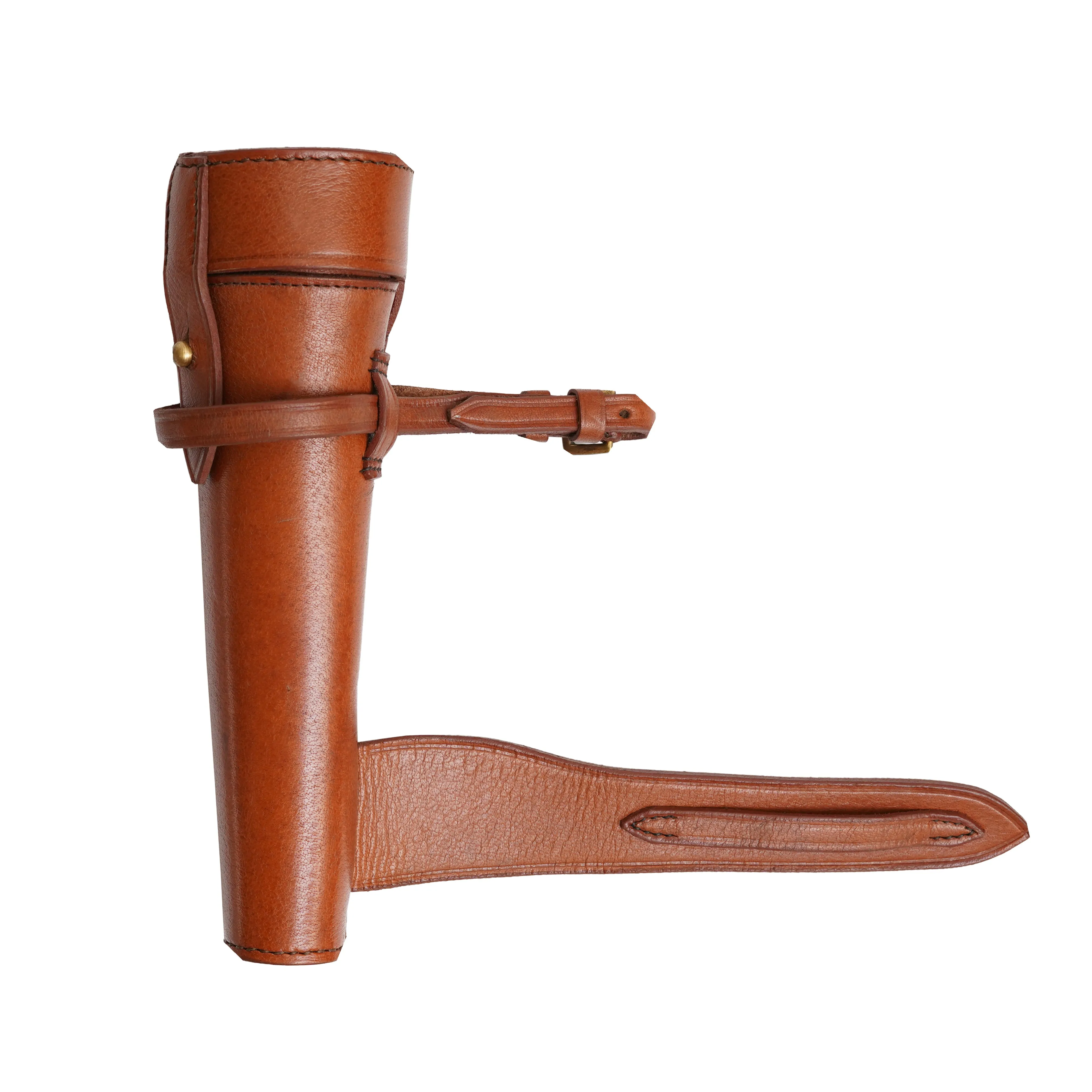 Saddle-Mounted for Red Leather Hunting Flask Case