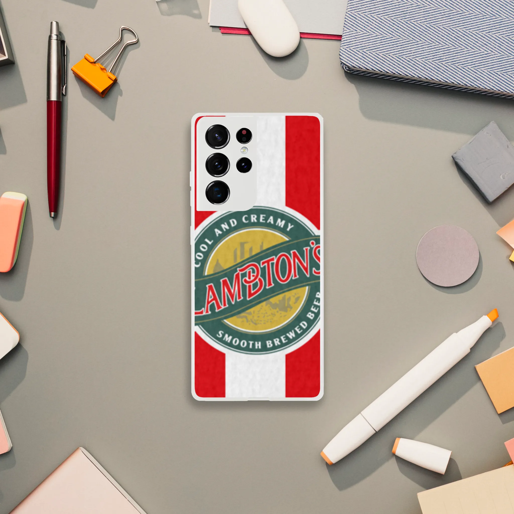 SAFC RETRO RED & WHITE LAMBTONS - Phone Case