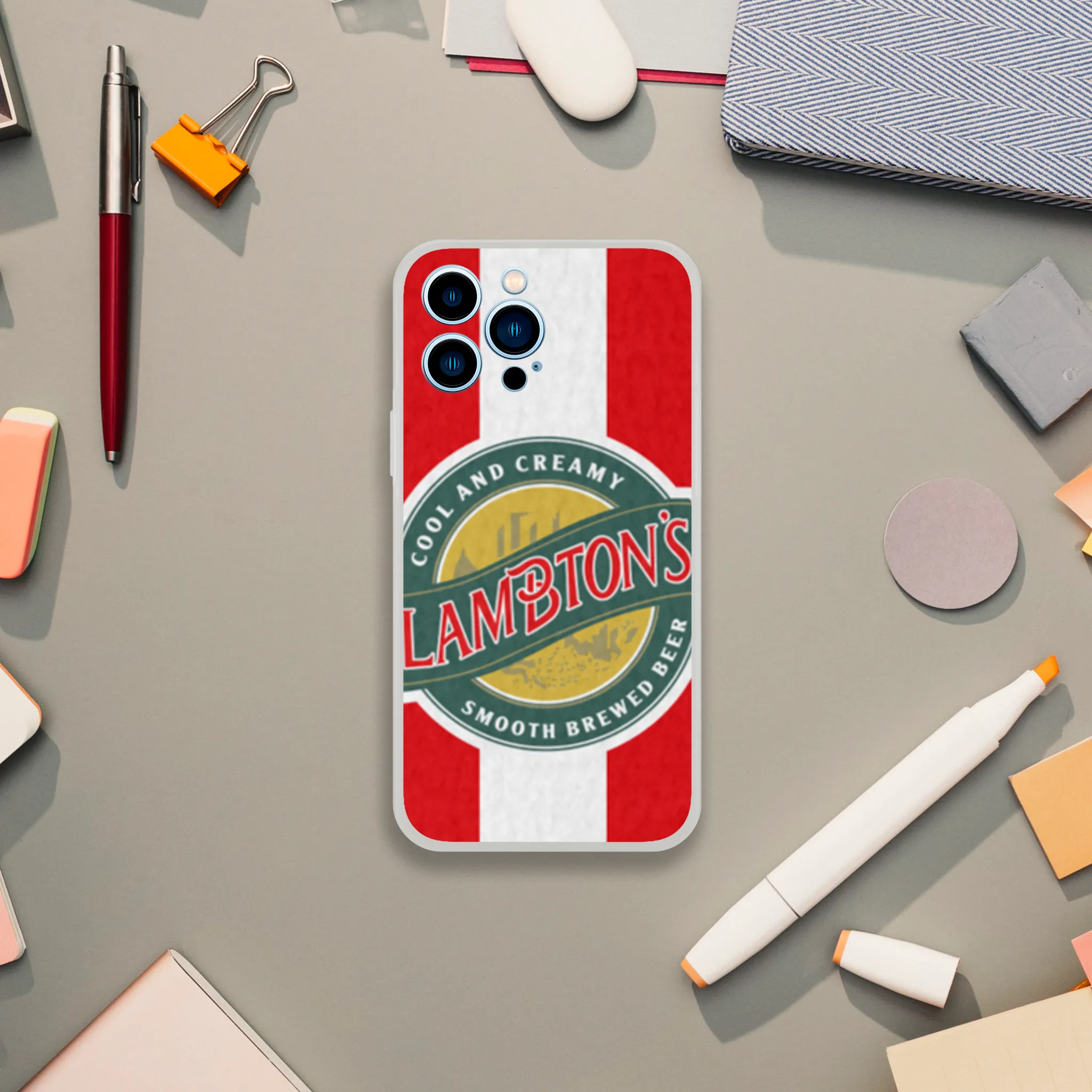 SAFC RETRO RED & WHITE LAMBTONS - Phone Case