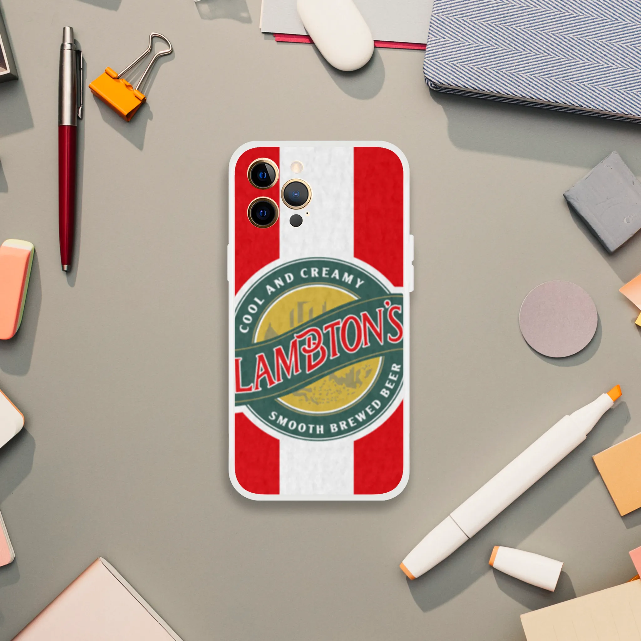 SAFC RETRO RED & WHITE LAMBTONS - Phone Case