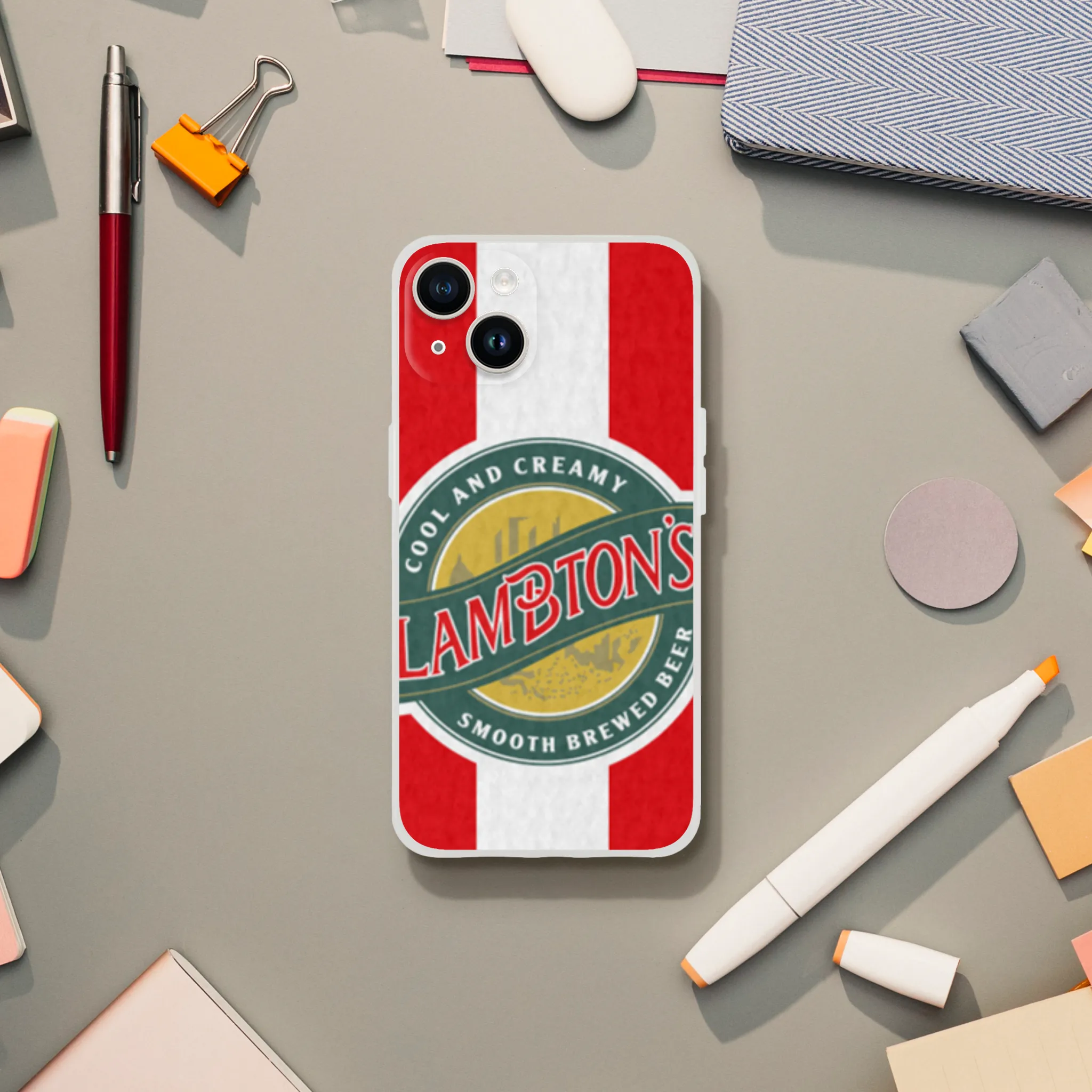 SAFC RETRO RED & WHITE LAMBTONS - Phone Case