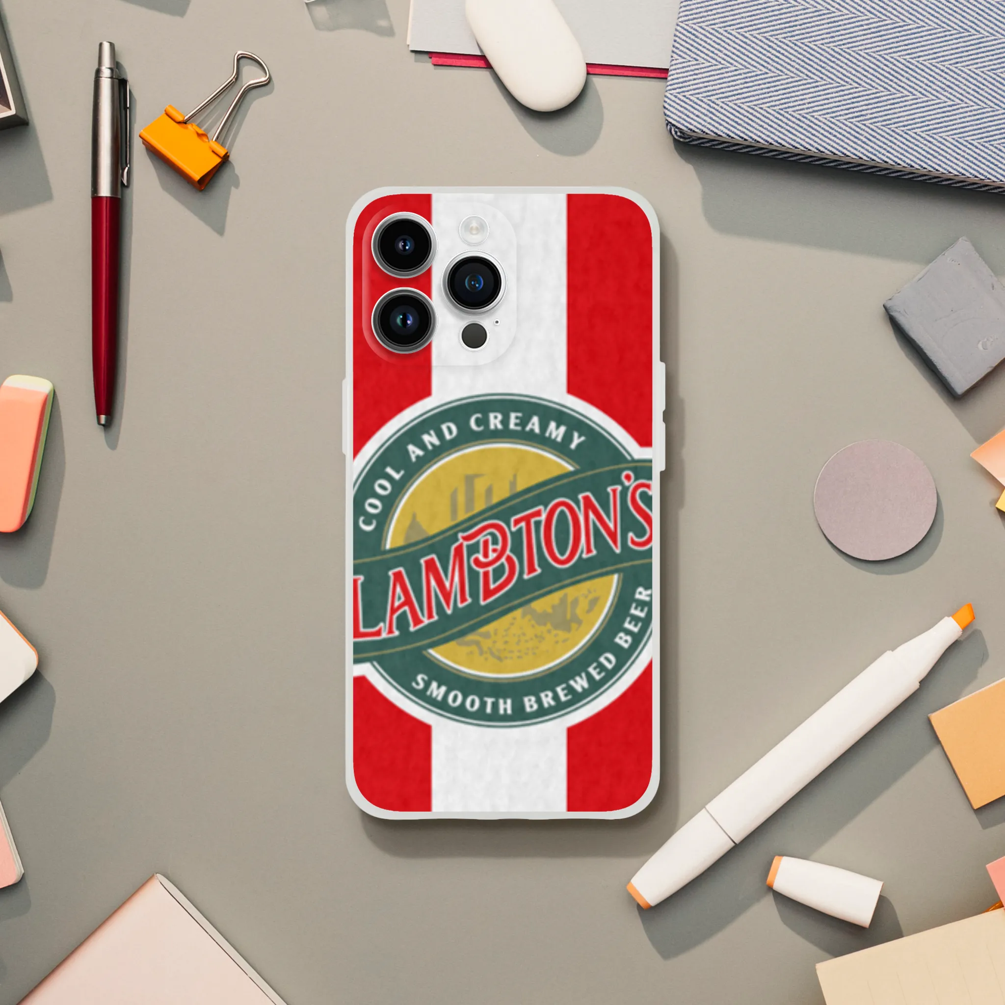 SAFC RETRO RED & WHITE LAMBTONS - Phone Case