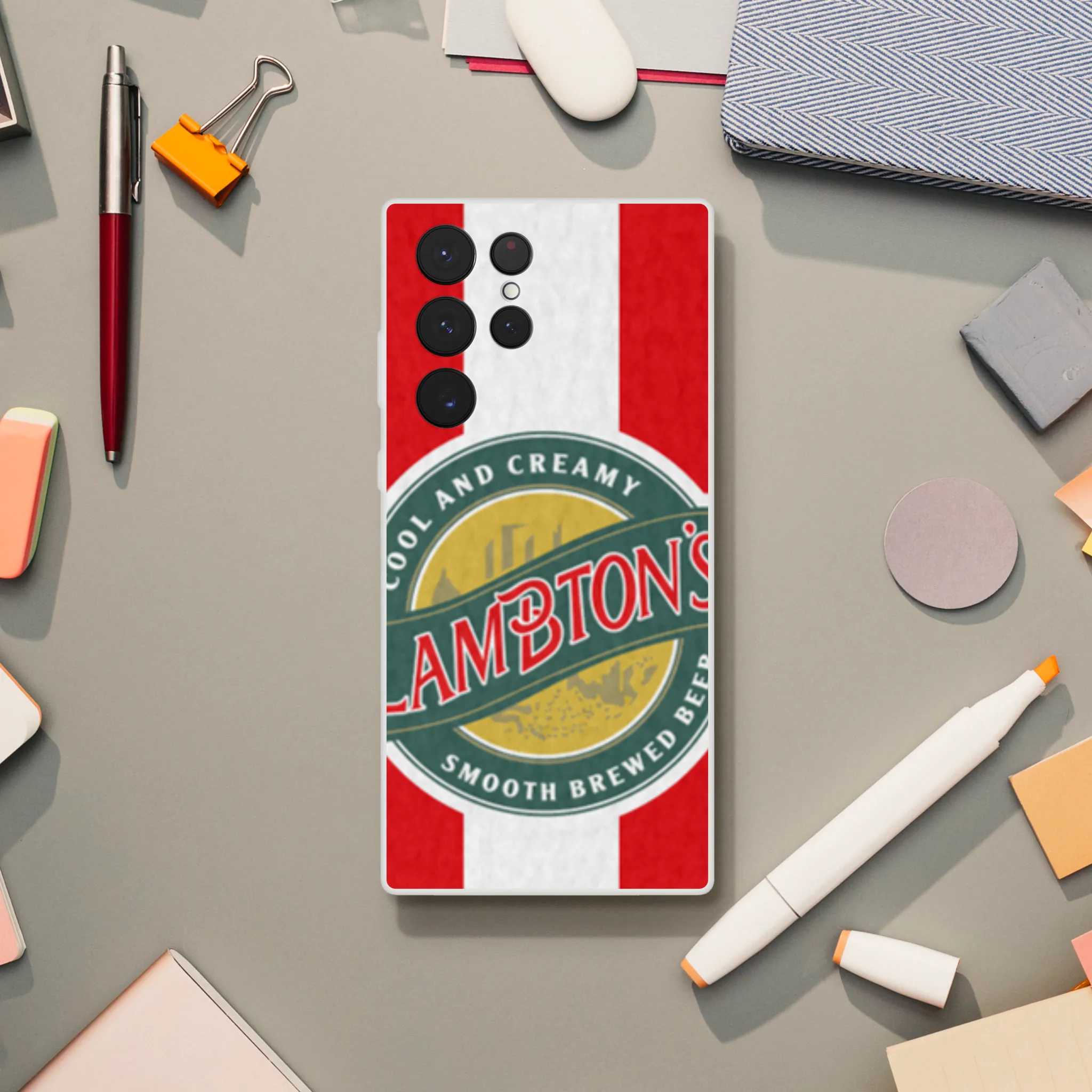 SAFC RETRO RED & WHITE LAMBTONS - Phone Case