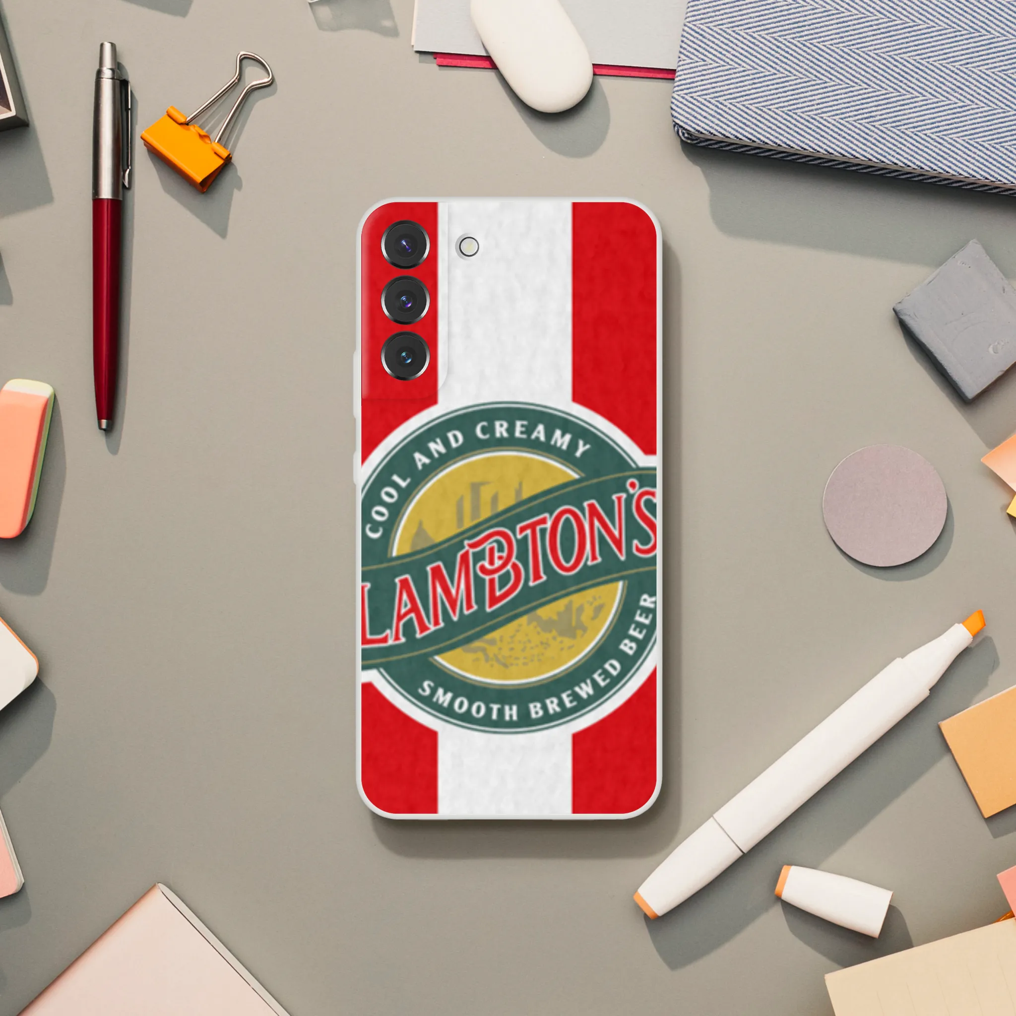 SAFC RETRO RED & WHITE LAMBTONS - Phone Case