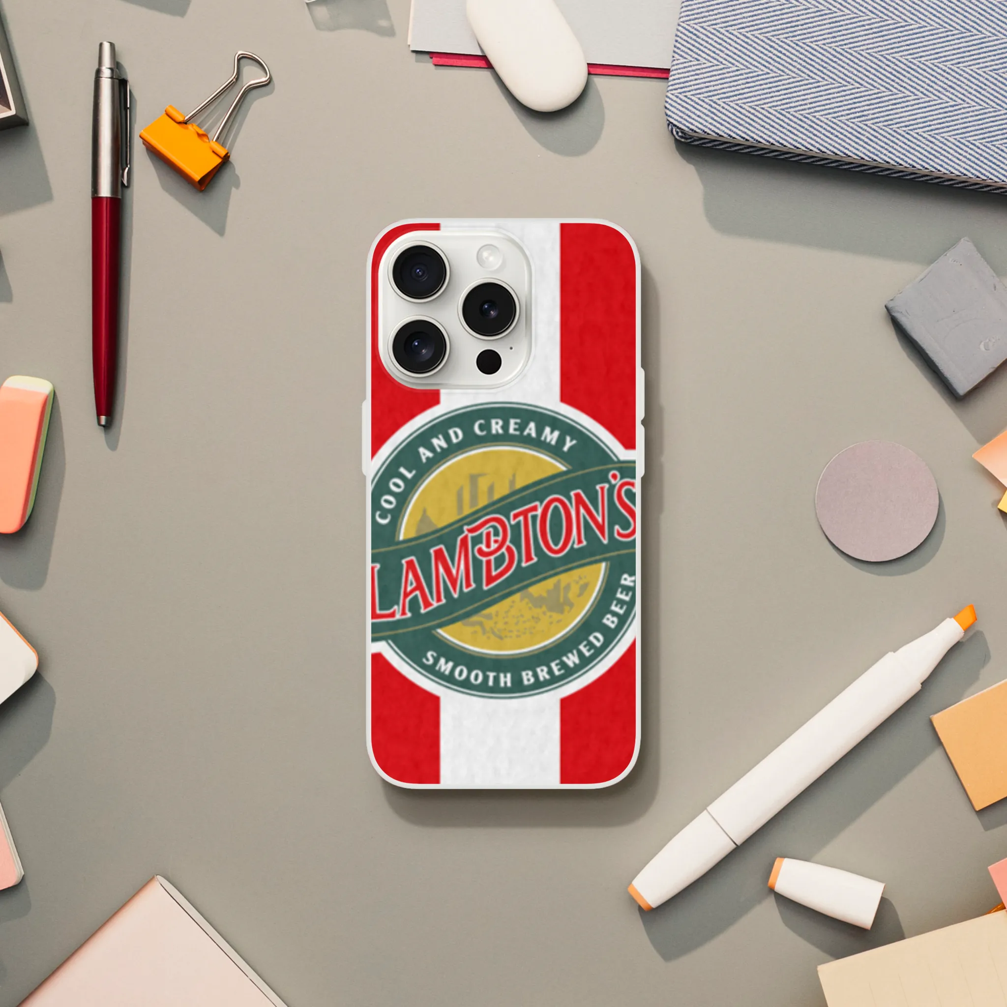 SAFC RETRO RED & WHITE LAMBTONS - Phone Case