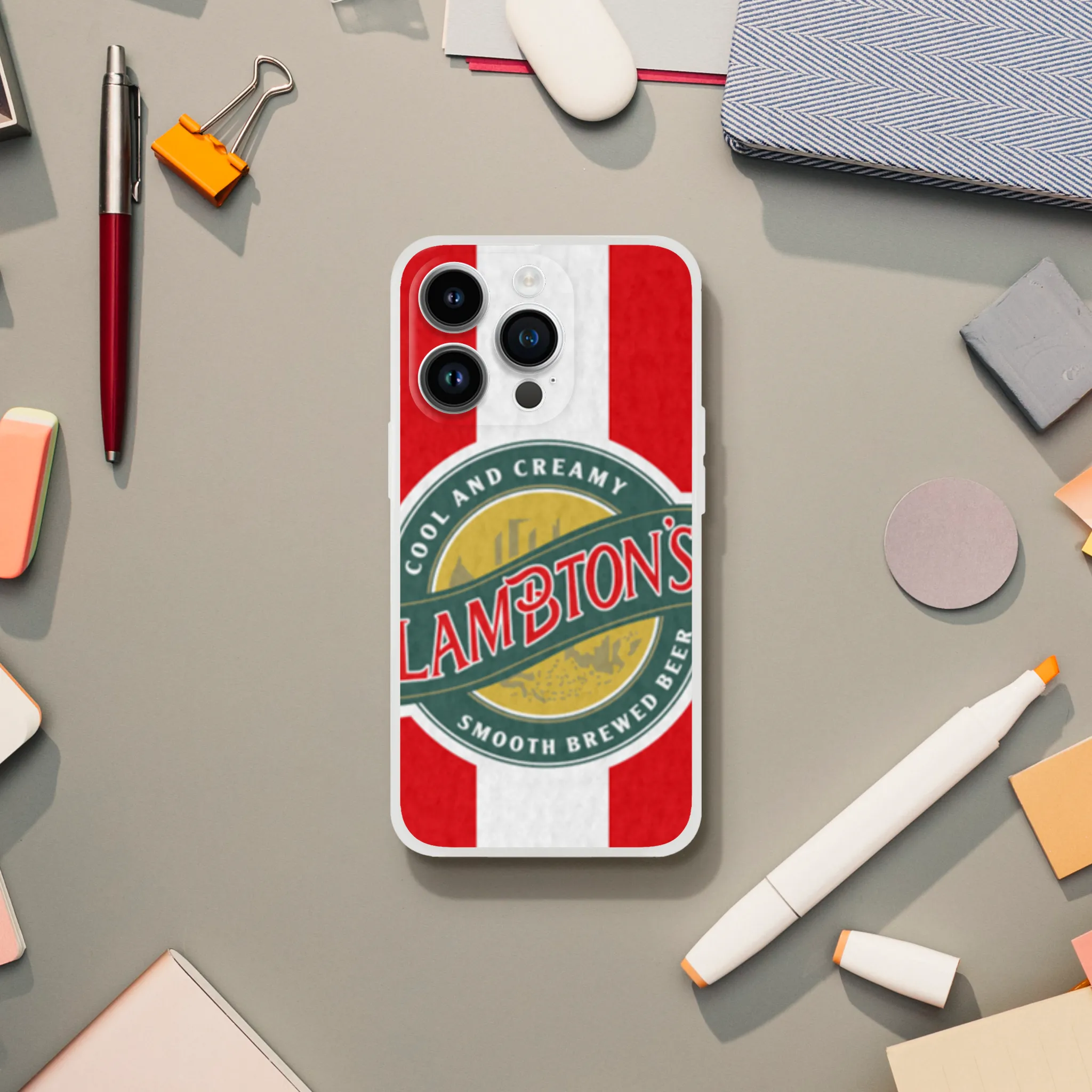 SAFC RETRO RED & WHITE LAMBTONS - Phone Case