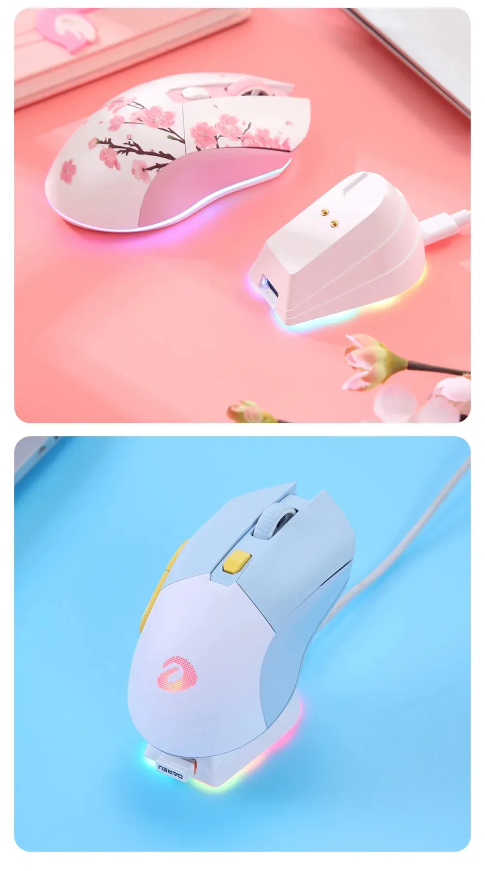 Sakura Blossom Gaming Mouse