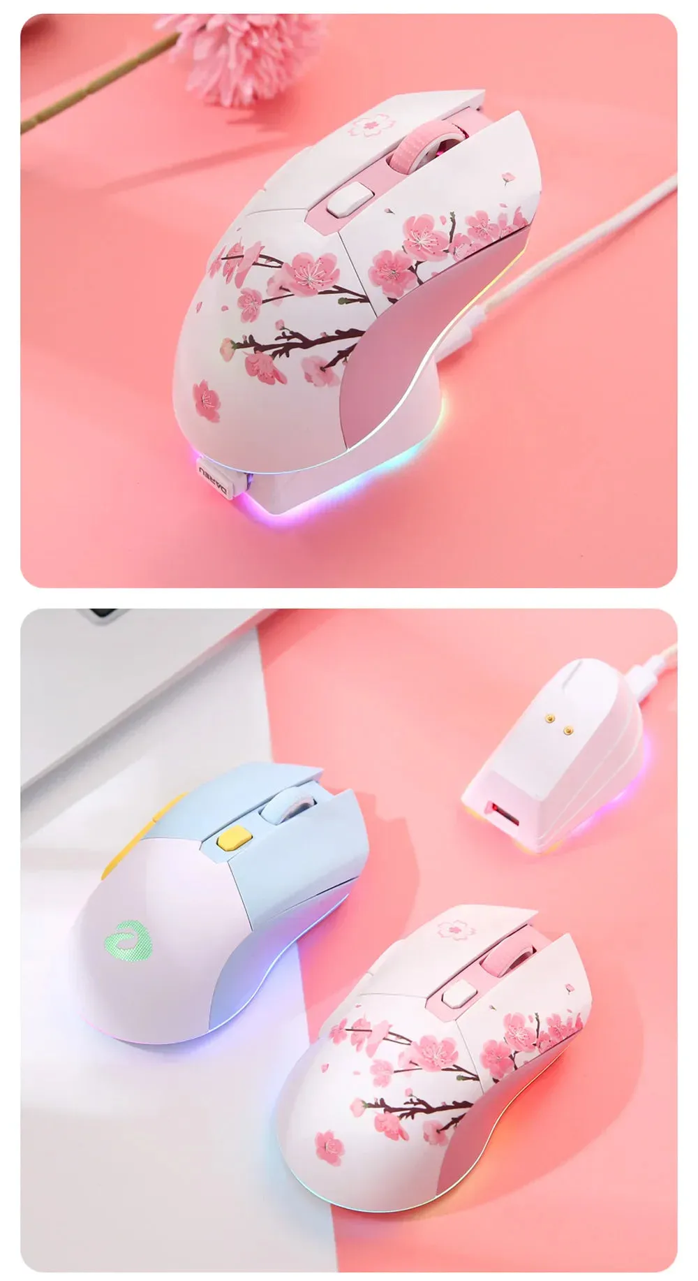 Sakura Blossom Gaming Mouse