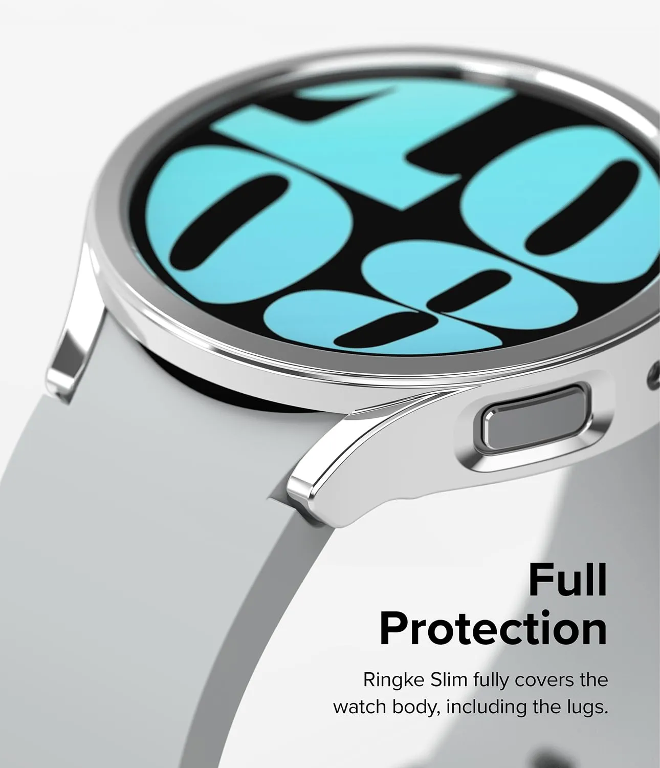 Samsung Galaxy Watch 6 44mm Case| Slim Series | Clear   Chrome