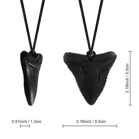 Shark Tooth Sensory Chew Necklace - Free Hygiene Case