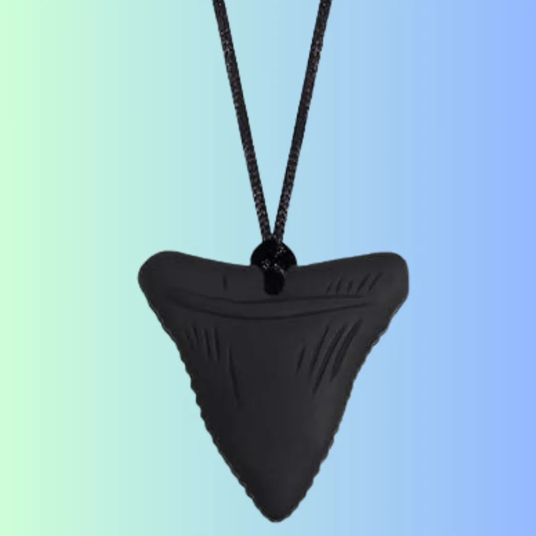 Shark Tooth Sensory Chew Necklace - Free Hygiene Case