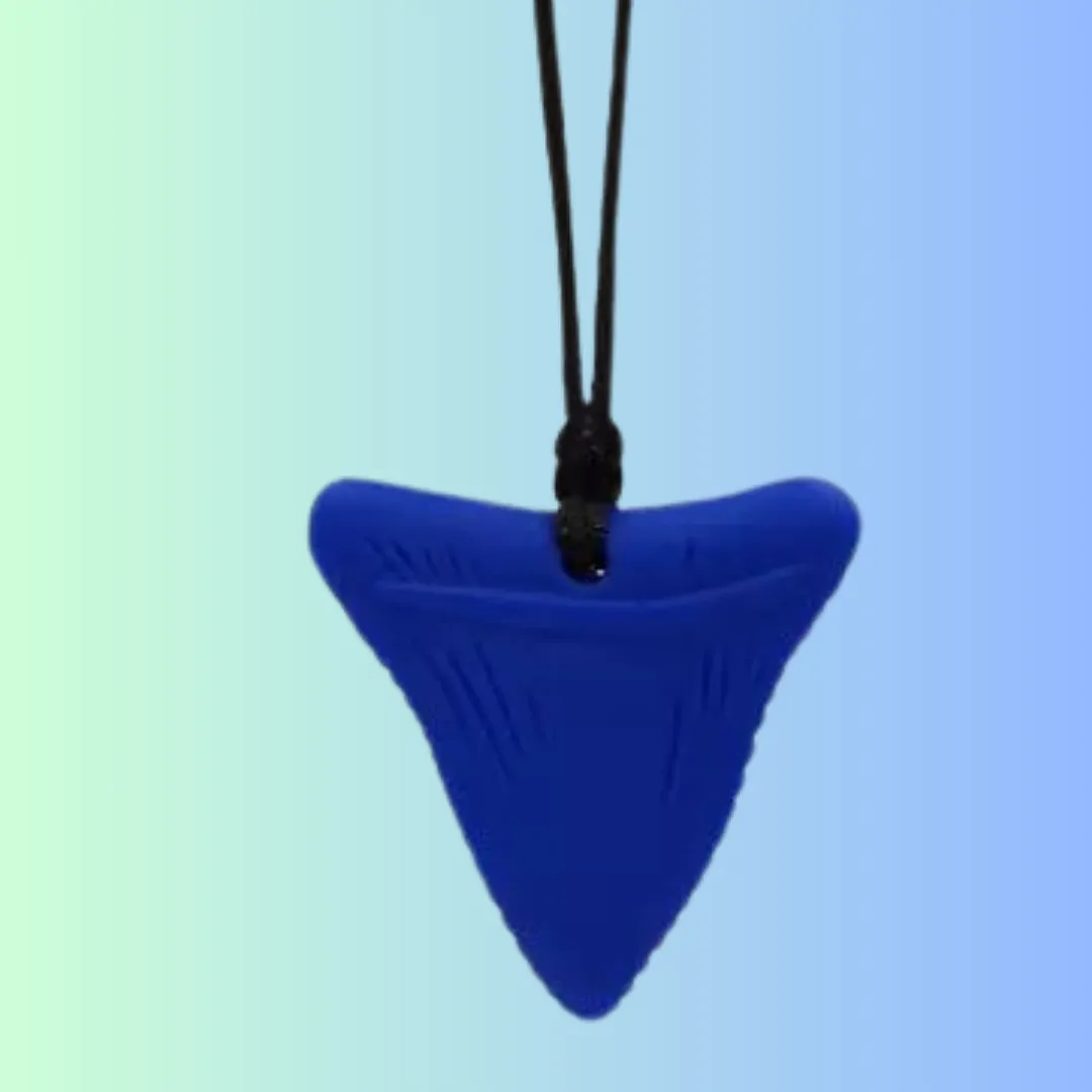 Shark Tooth Sensory Chew Necklace - Free Hygiene Case