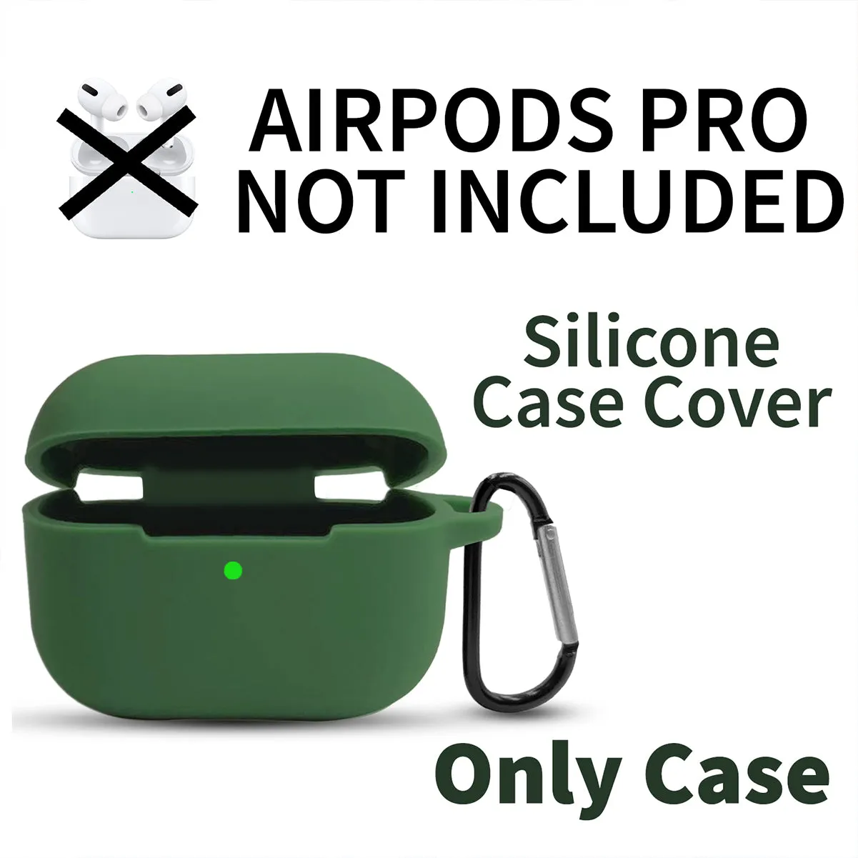 Silicone Case Cover for Airpods Pro (Army Green)