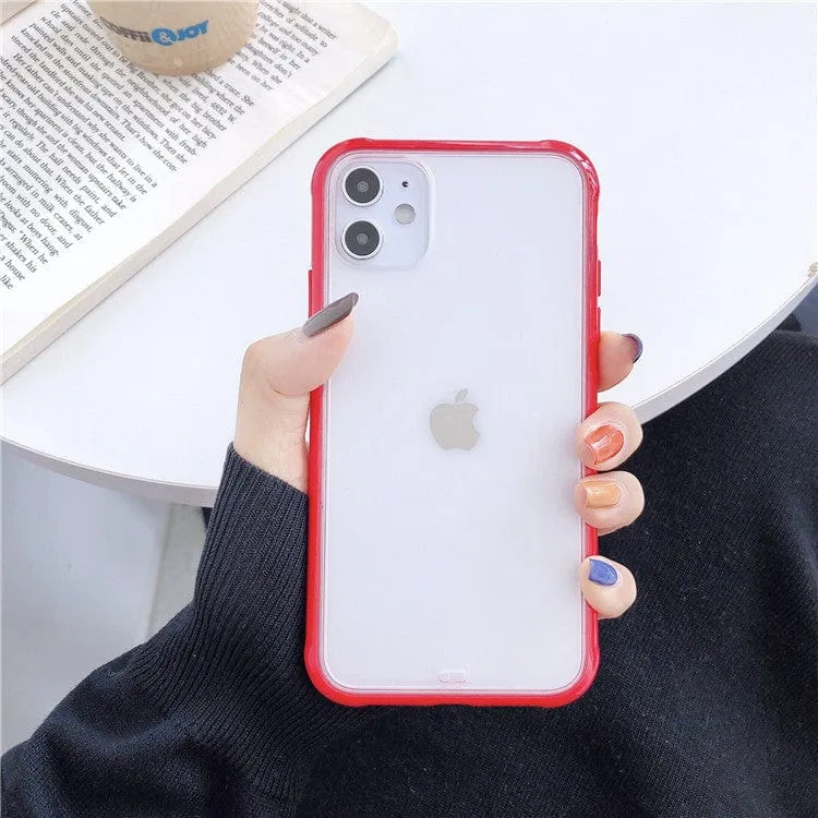 Simple Clear Phone Case with Colored Rim