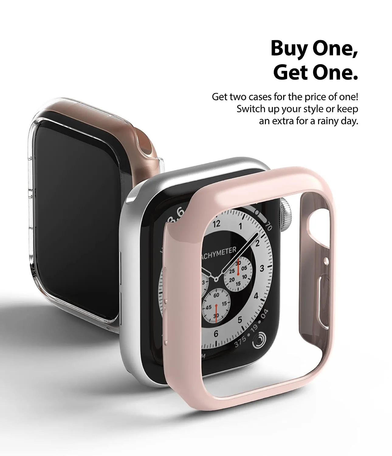 Slim Case Compatible with Apple Watch Series 6 / 5 / 4 / SE 44mm (2 Pack)