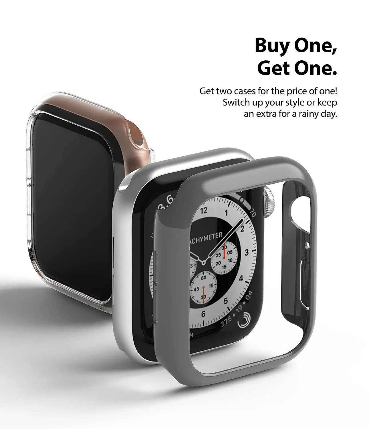 Slim Case Compatible with Apple Watch Series 6 / 5 / 4 / SE 44mm (2 Pack)