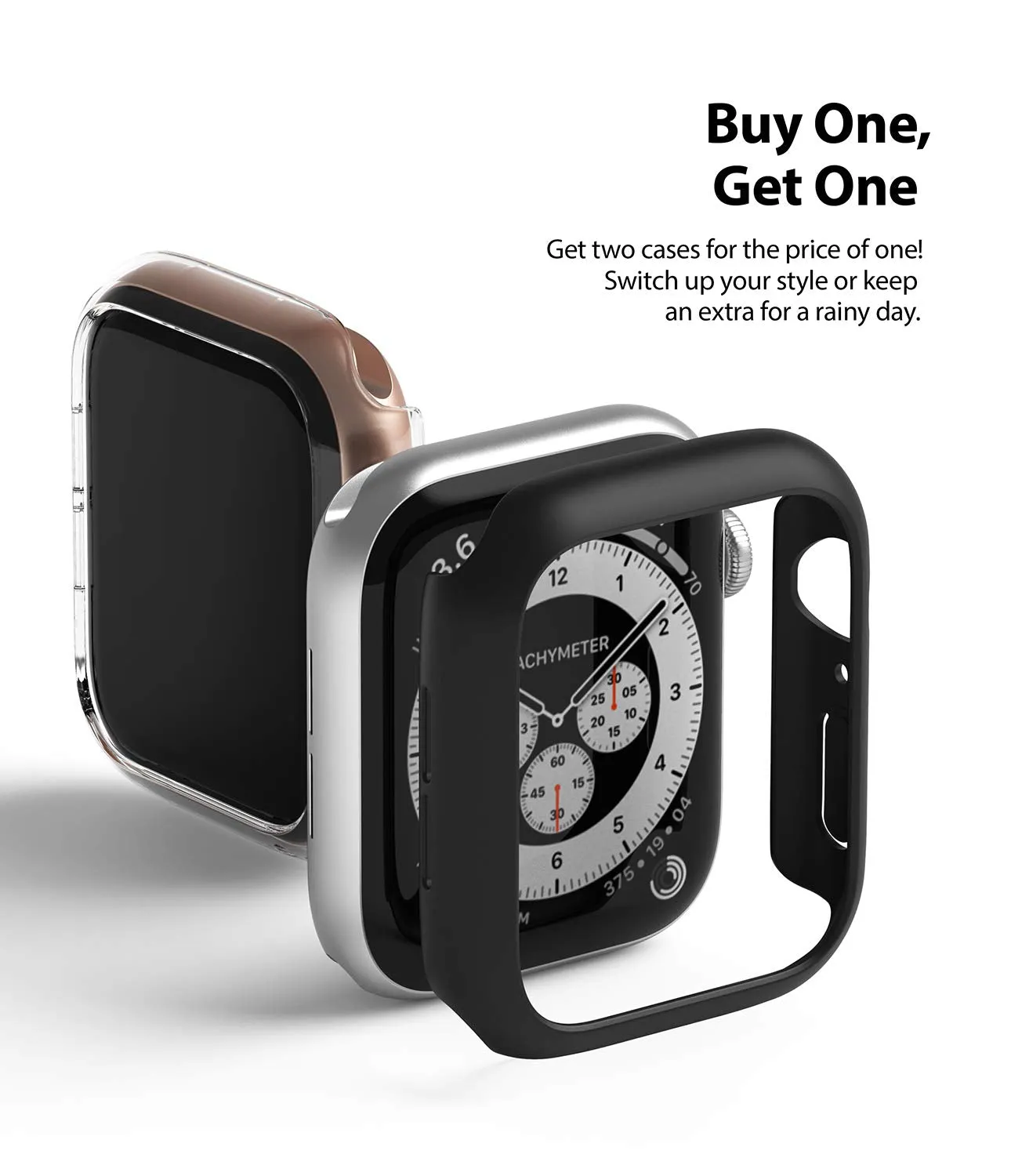 Slim Case Compatible with Apple Watch Series 6 / 5 / 4 / SE 44mm (2 Pack)