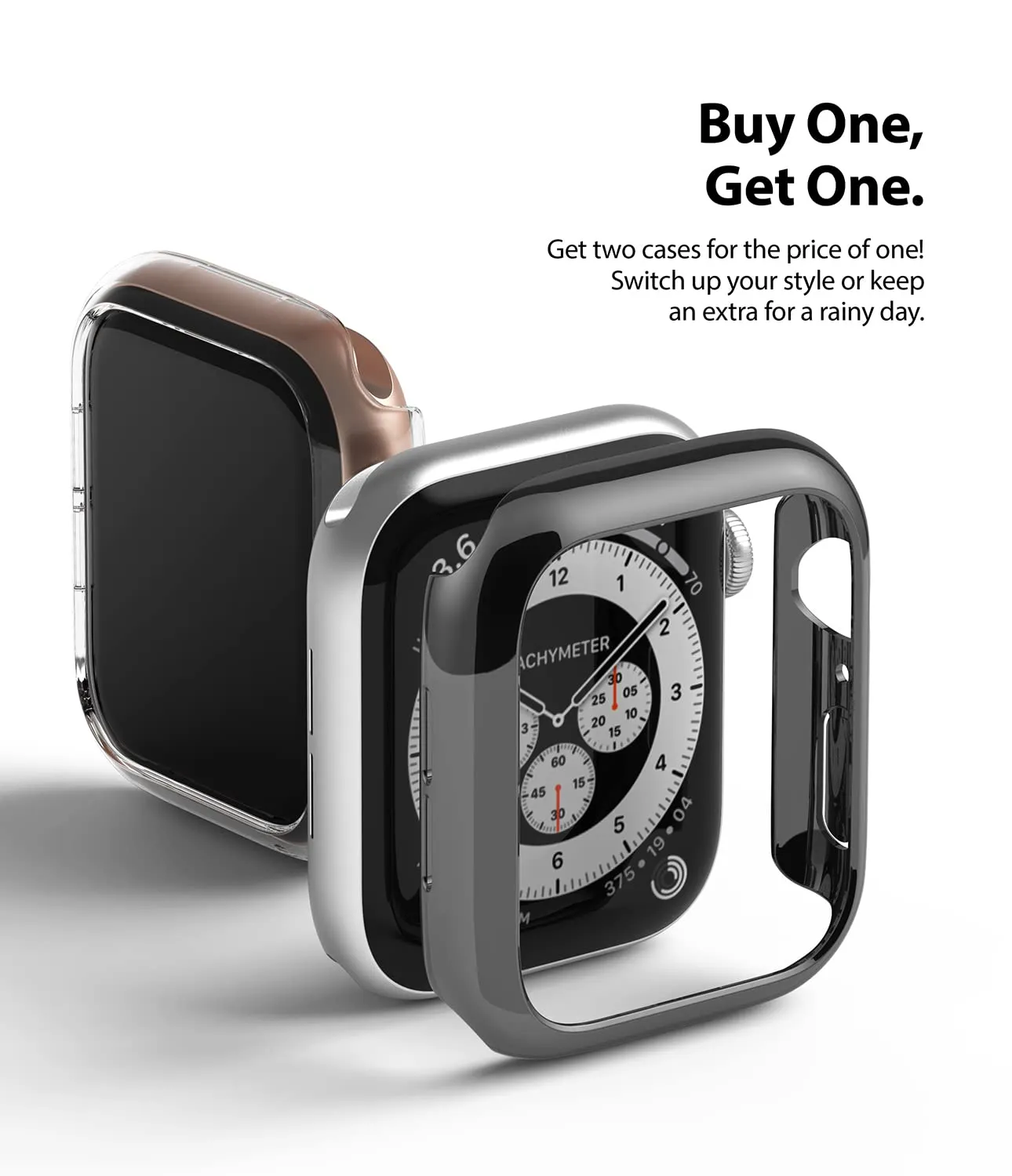 Slim Case Compatible with Apple Watch Series 6 / 5 / 4 / SE 44mm (2 Pack)