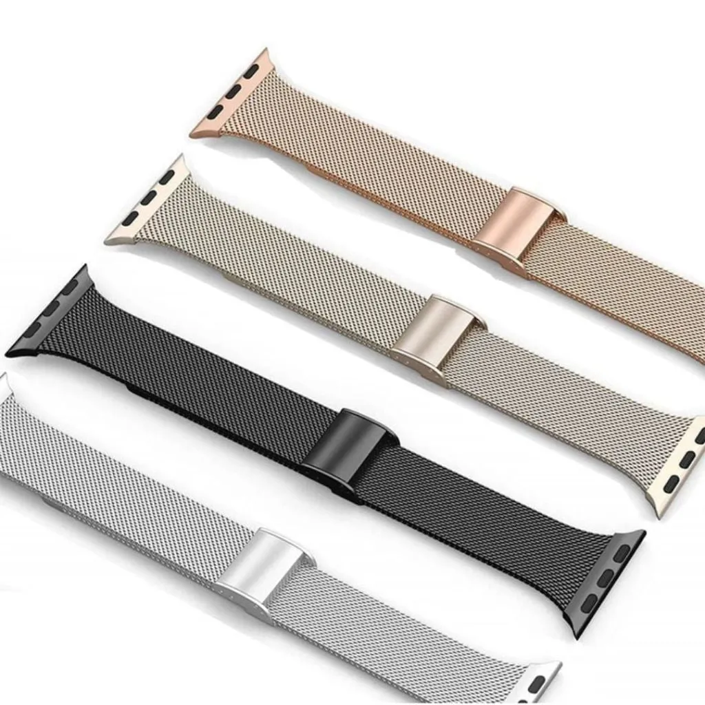 Slim Milanese Apple Watch Strap | Apple Watch Series 10 | Ultra 2 | 8 Ultra | 9 | 8 | 7 | 6 |Black