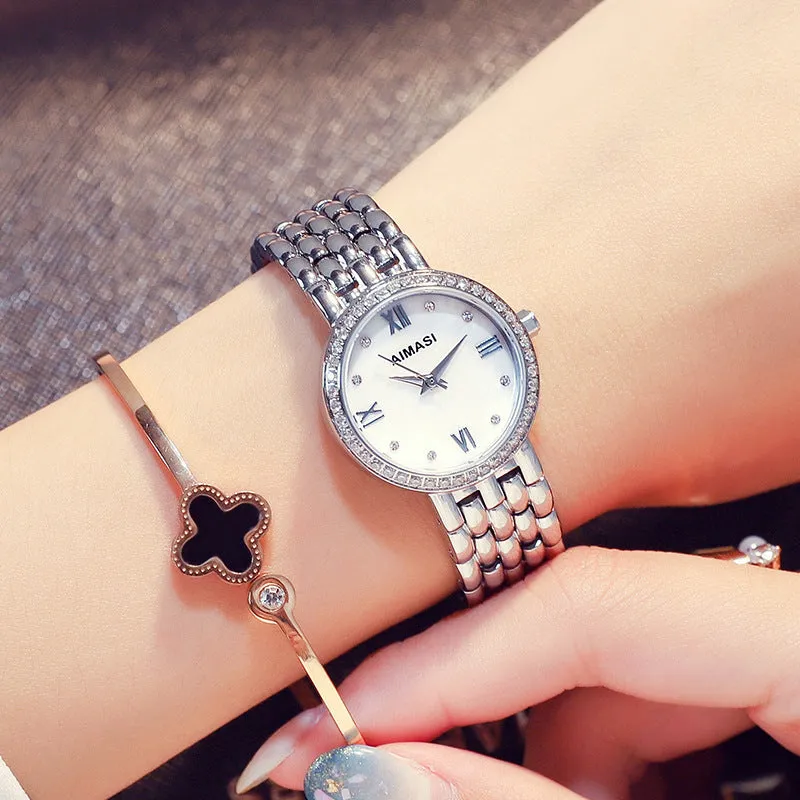 Small&Simple Diamond-inlaid Women's Watch