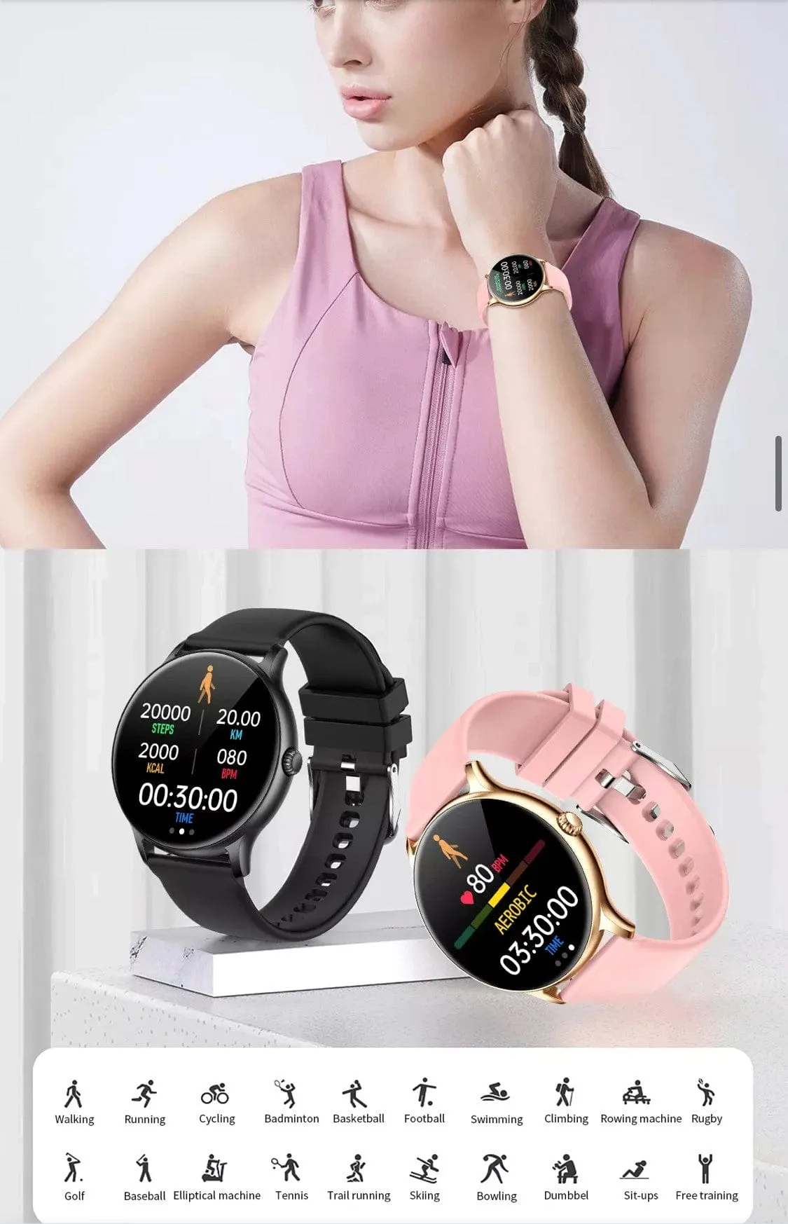 Smartoby Dafit i10 BT Call Smart Watch Black