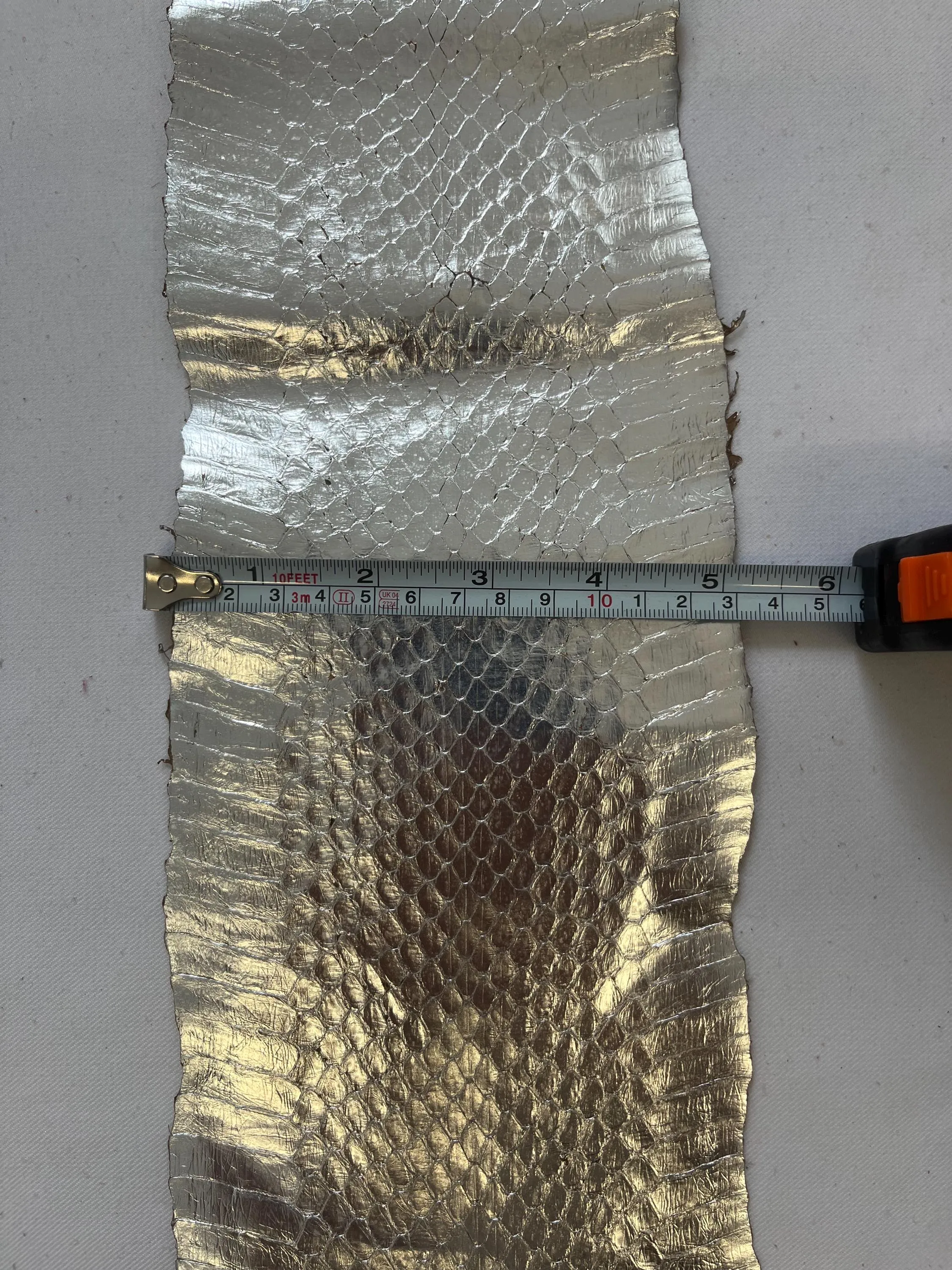 Snake Leather - Genuine Snakeskin Hide for Crafts, Metallic and Thin, Thick 0.3mm (1 oz) , Unique DIY Projects