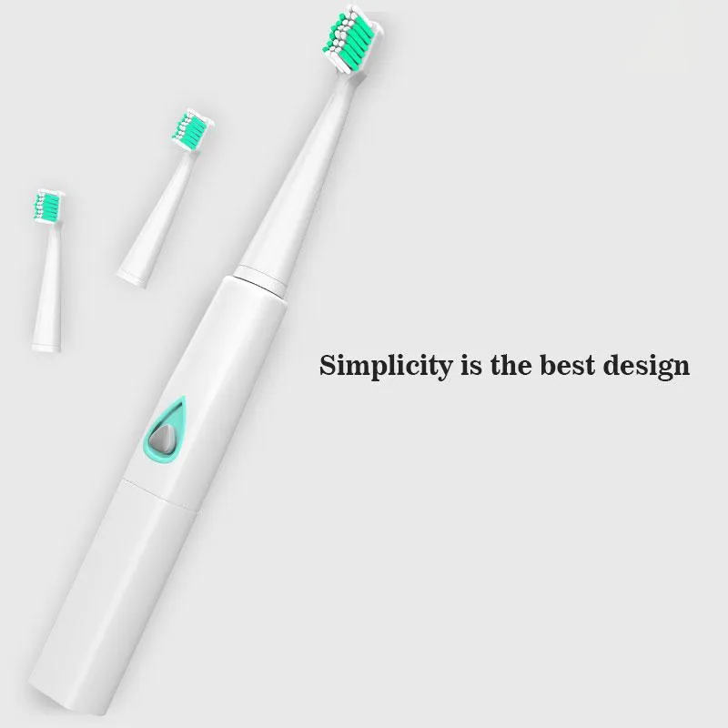 Sonic Electric Toothbrush Adult Oral Hygiene Wireless Rechargeable Ultrasonic Tooth Brush With 3 Replacement Brush Heads