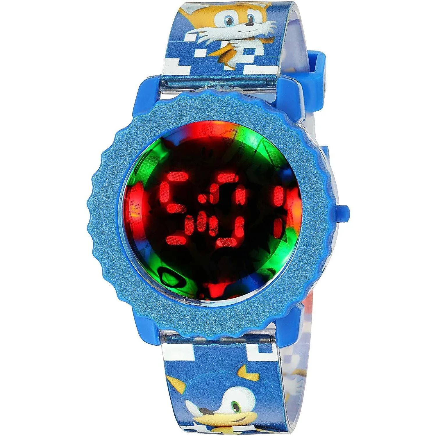 Sonic the Hedgehog Kid's Quartz Watch with Plastic Strap, Blue, (Model: SNC4028)