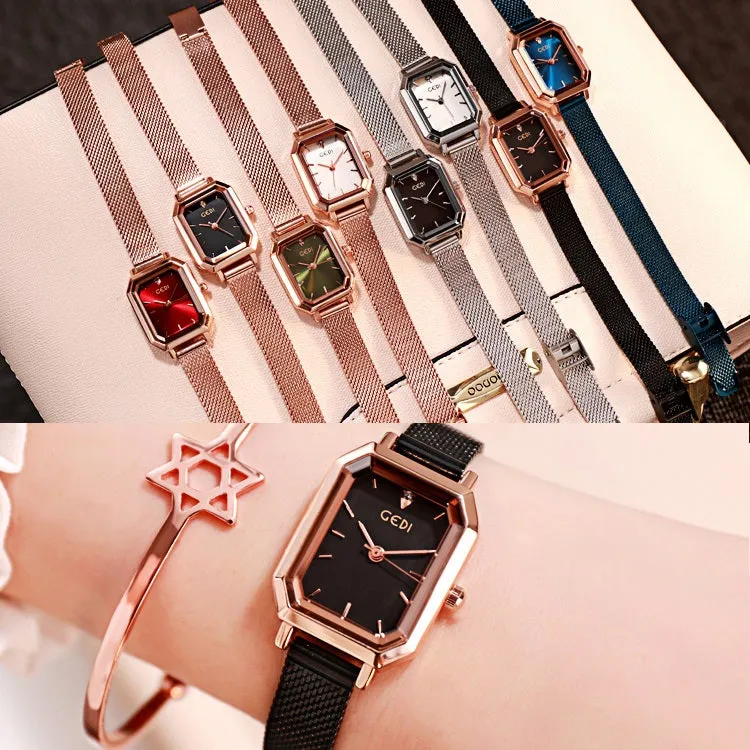 Square Mesh Strap Leisure Women's Watch