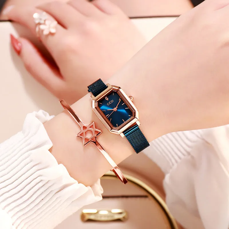 Square Mesh Strap Leisure Women's Watch