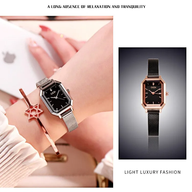 Square Mesh Strap Leisure Women's Watch