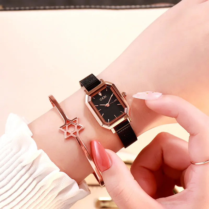 Square Mesh Strap Leisure Women's Watch