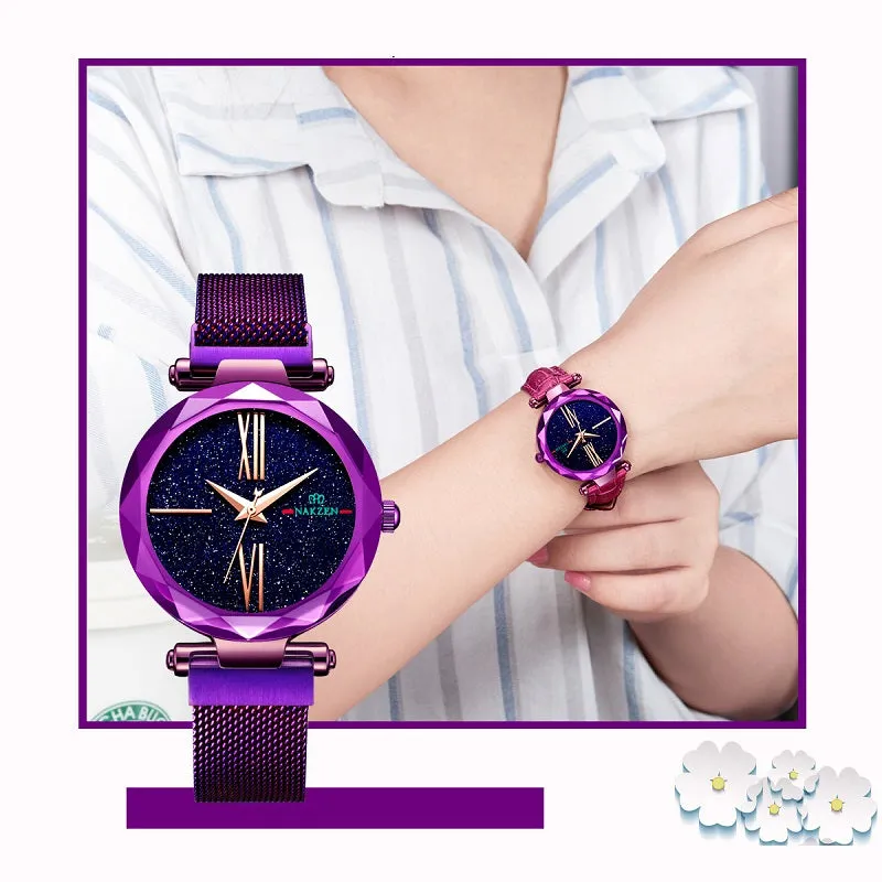 Starry Dial Magnetic Strap Women's Watch