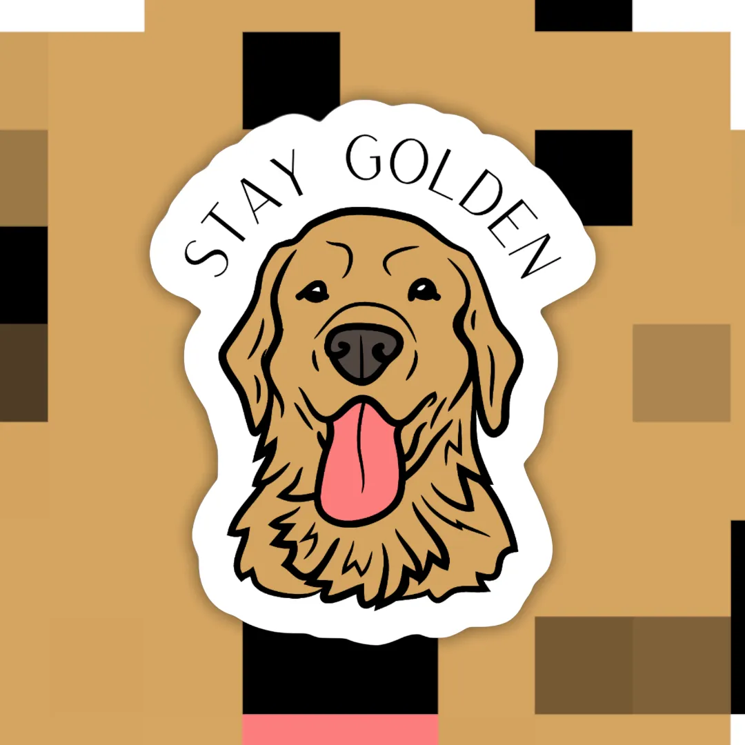 Stay Golden Dog Sticker