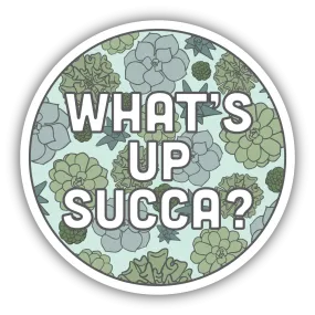 Succulent Circle Vinyl Sticker