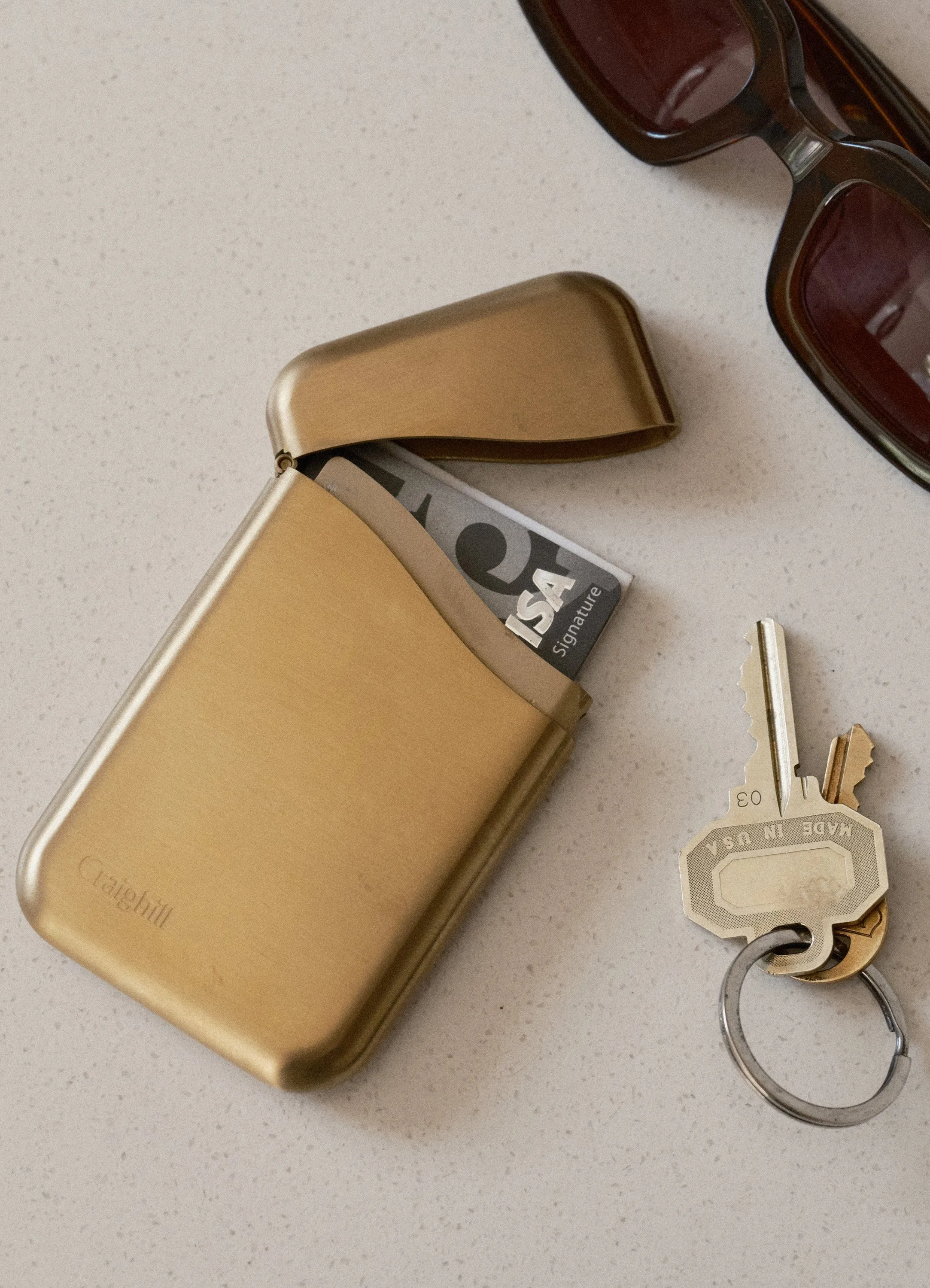 SUMMIT CARD CASE | Brass