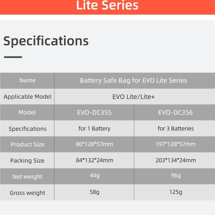 Sunnylife EVO-DC355 Battery Explosion-proof Bag for EVO Lite