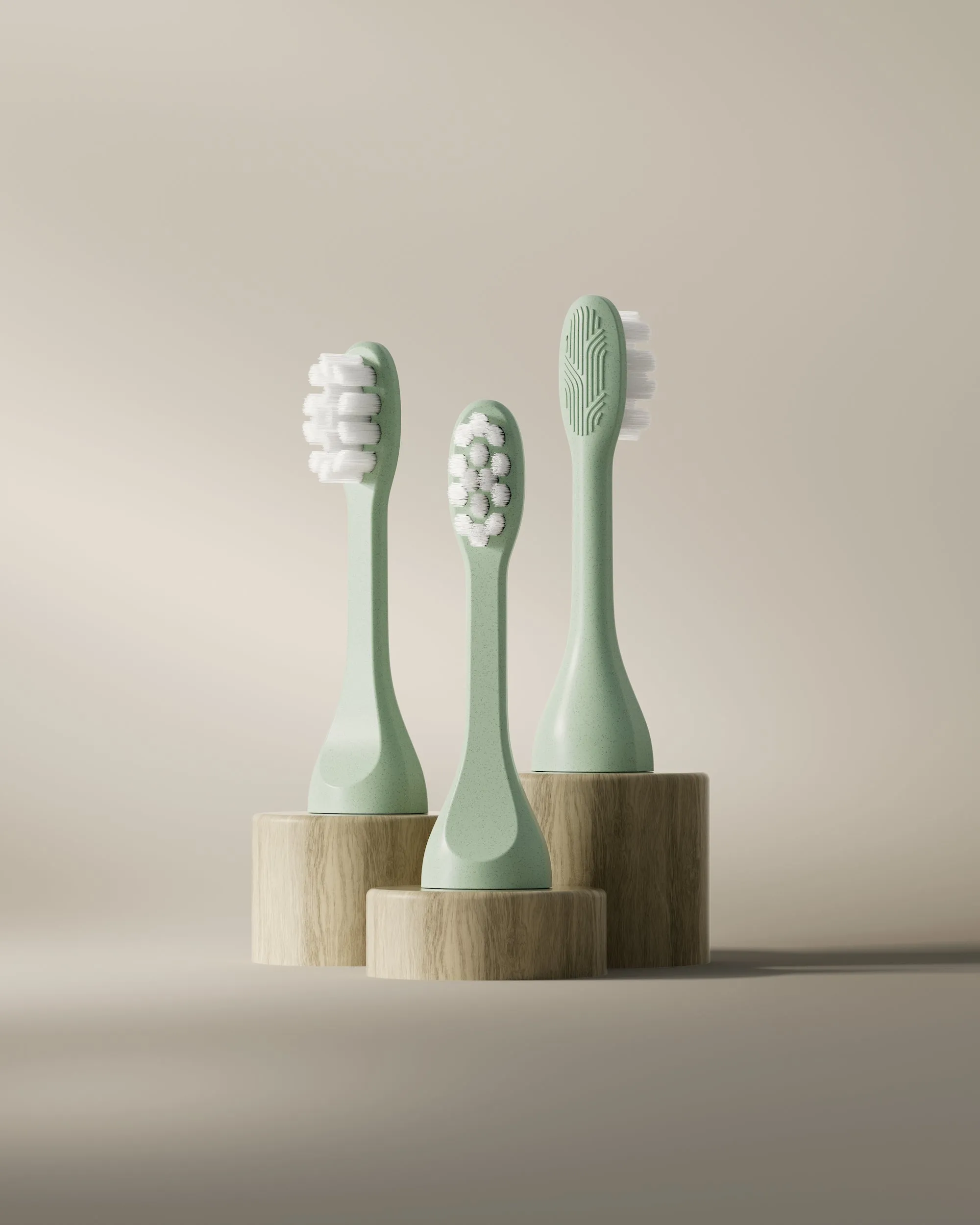 Sustainable Replacement Toothbrush Heads, Pack of 3