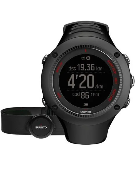 Suunto Ambit 3 Run Black - GPS - Mobile Connection - Heart Rate Belt