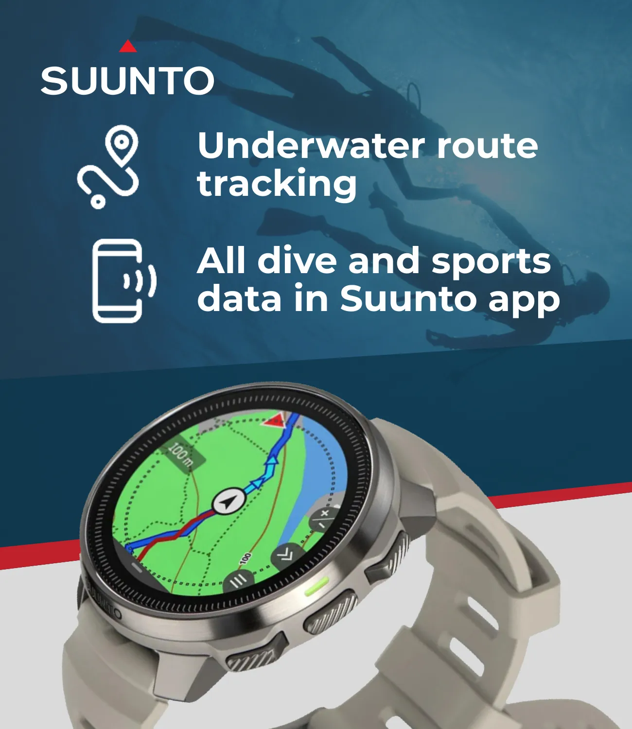 SUUNTO Ocean Dive Computer & GPS Sports Watch | 1.43'' AMOLED | Dualband GNSS